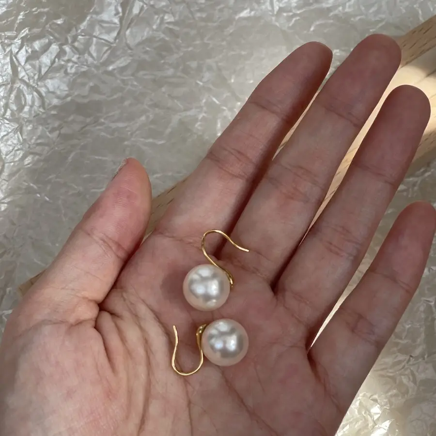 Pearl Earrings Gold Plated 925 Sterling Silver — feature 14