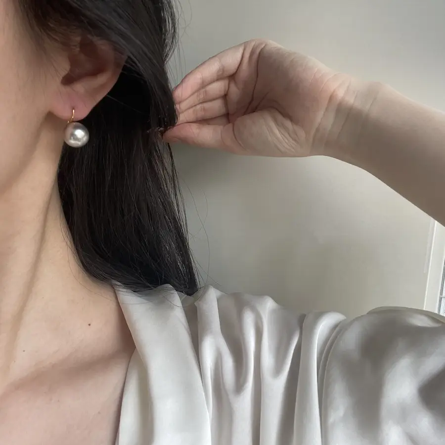 Pearl Earrings Gold Plated 925 Sterling Silver — feature 21
