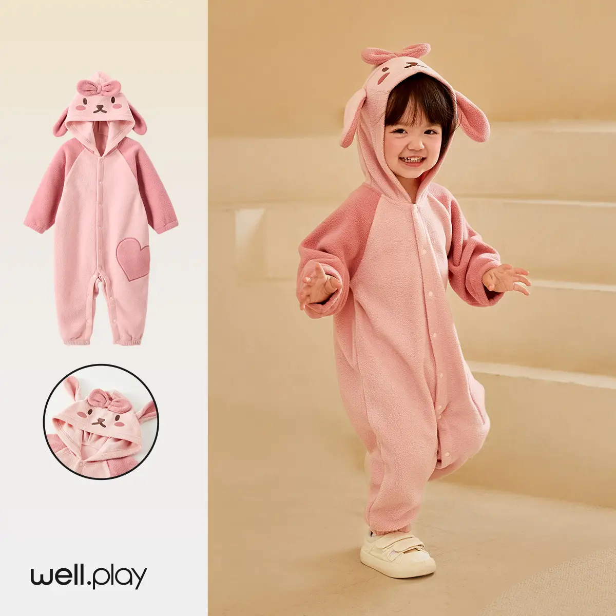 Baby Winter Hooded Jumpsuits Set of 3