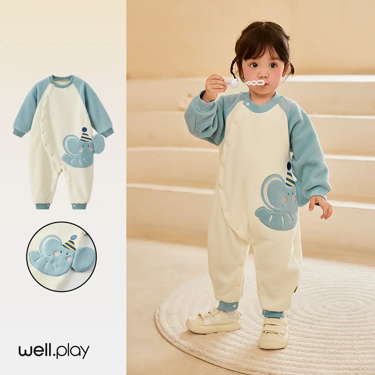 Baby Winter Hooded Jumpsuits Set of 3