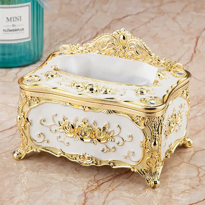 Luxury Gold Acrylic Tissue Box for Home Decor - Image 10