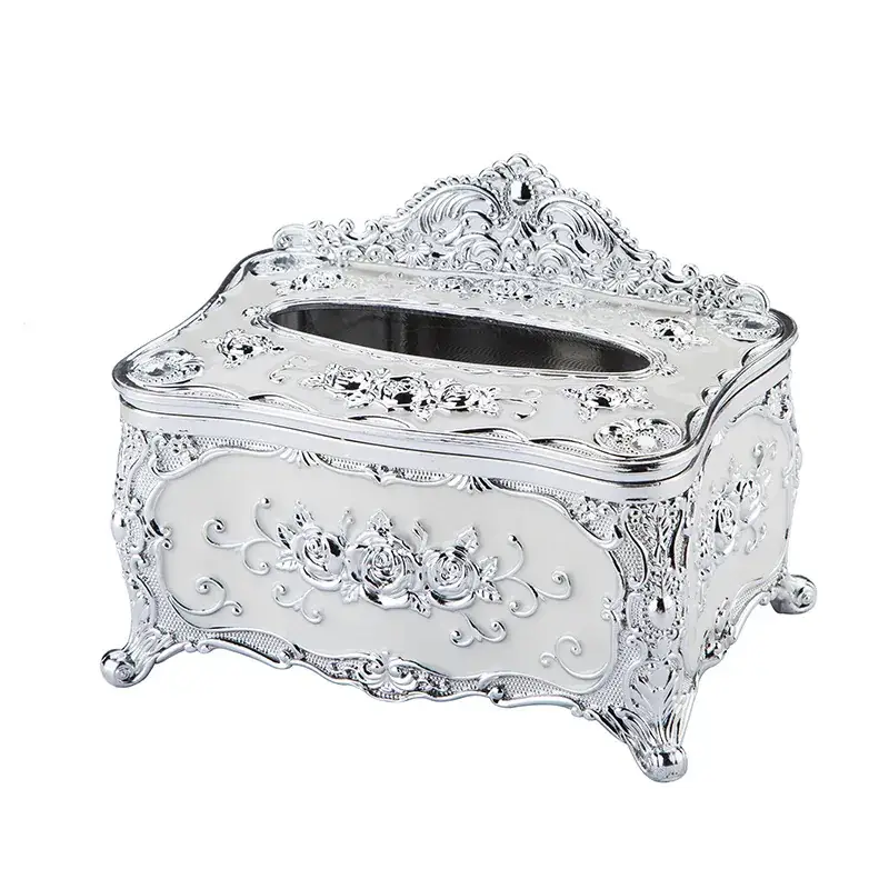 Luxury Gold Acrylic Tissue Box for Home Decor - Image 2