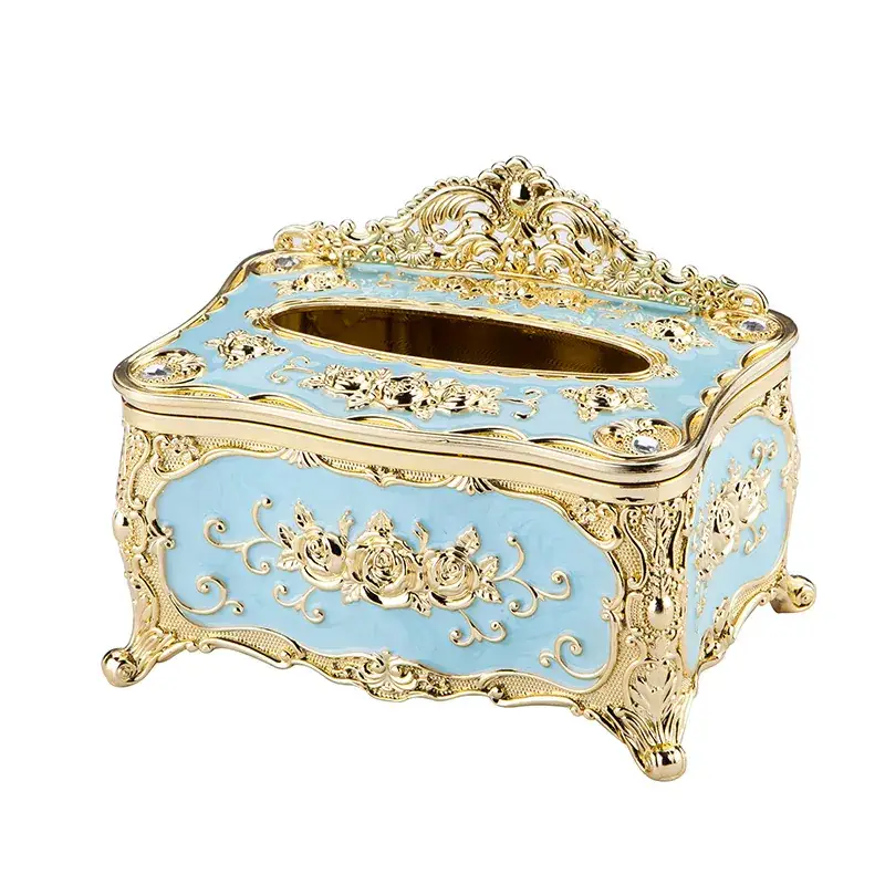 Luxury Gold Acrylic Tissue Box for Home Decor - Image 3
