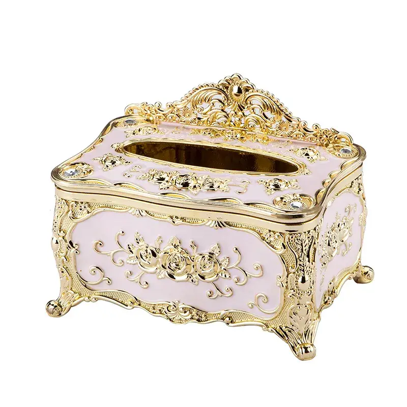 Luxury Gold Acrylic Tissue Box for Home Decor - Image 5