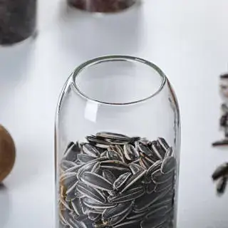 Glass Storage Jar with Cork Seal for Kitchen Grains & Dried Fruits - Image 3