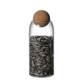 Glass Storage Jar with Cork Seal for Kitchen Grains & Dried Fruits - Image 5