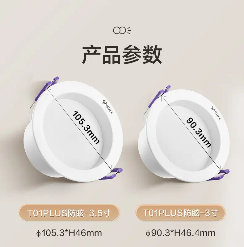 Bull Downlight 75cm Hole LED White 4.5W — feature 15