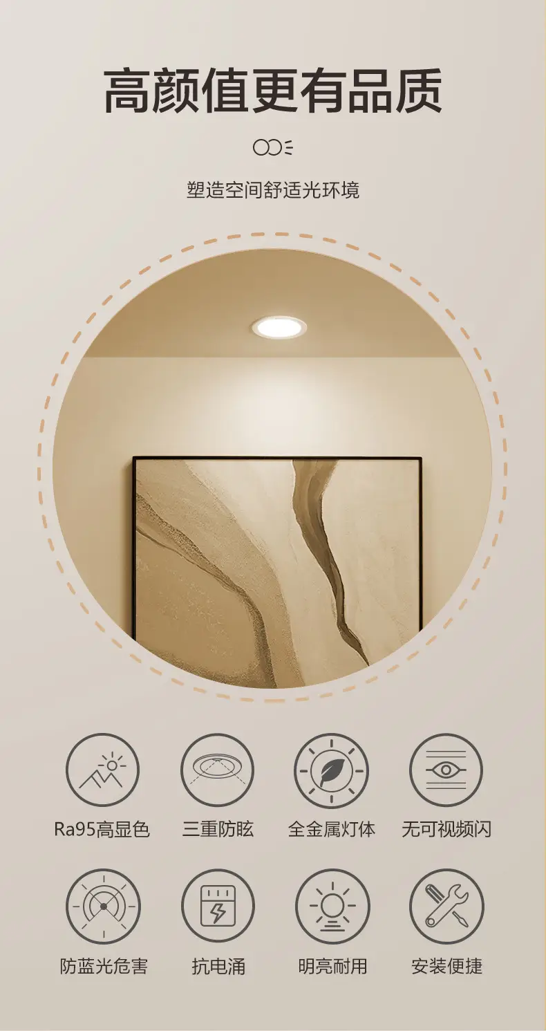 Bull Downlight 75cm Hole LED White 4.5W — feature 2