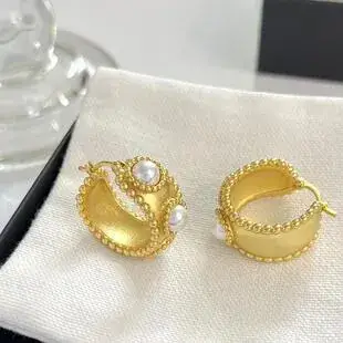 Golden Floral Stone Earrings for Women — feature 16