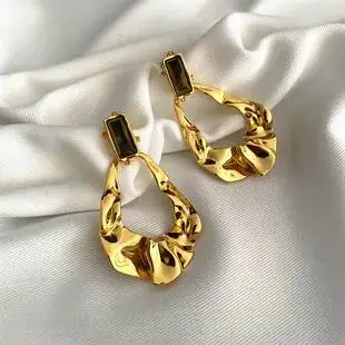 Golden Floral Stone Earrings for Women — feature 24