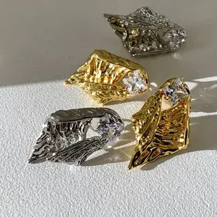 Golden Floral Stone Earrings for Women — feature 6