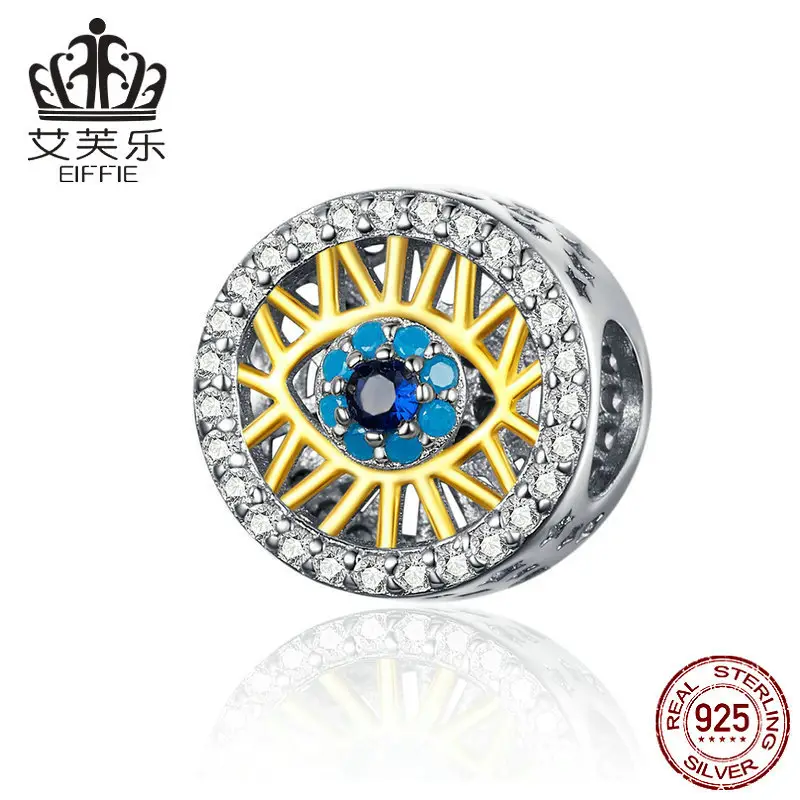 Sterling Silver Devil's Eye Beaded Bracelet with Oil Eye Beads — feature 4