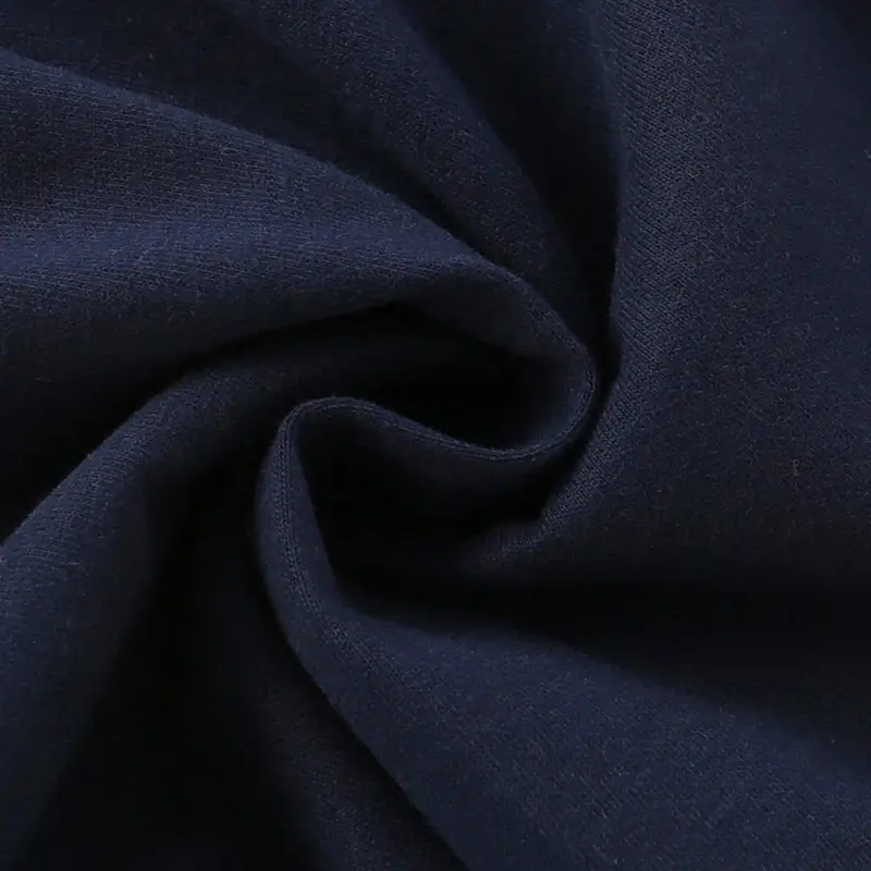Men's Navy Blue Cotton T-Shirt Long Sleeve Spring Autumn - Image 4