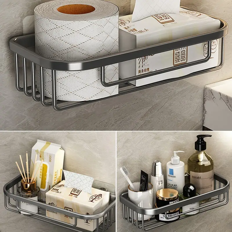 Toilet Tissue Rack with Punch-Free Storage - Image 2
