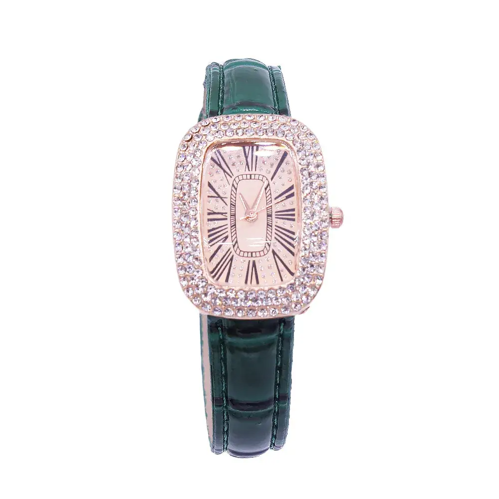 Women's Gold Watch & Bracelet Set Waterproof Black Dial - Image 4