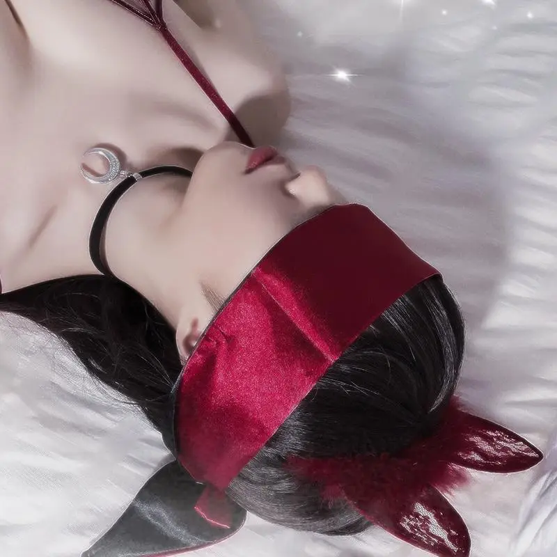 Red Cherry Party Blindfold with Handcuff & Eye Mask - Image 4