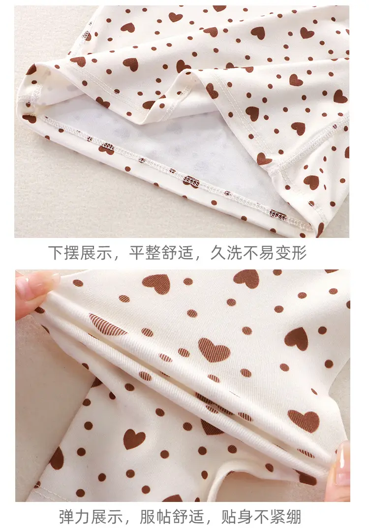 Children's Velvet Pajamas Set White Blue Heart Print — feature 20