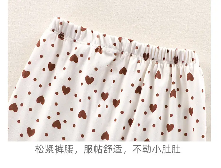 Children's Velvet Pajamas Set White Blue Heart Print — feature 21