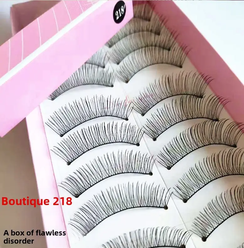 False Eyelashes 10 Pairs Natural Cross Nude Makeup - Image 3