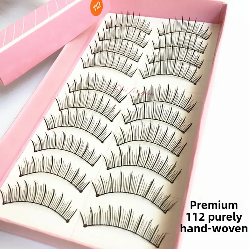 False Eyelashes 10 Pairs Natural Cross Nude Makeup - Image 5