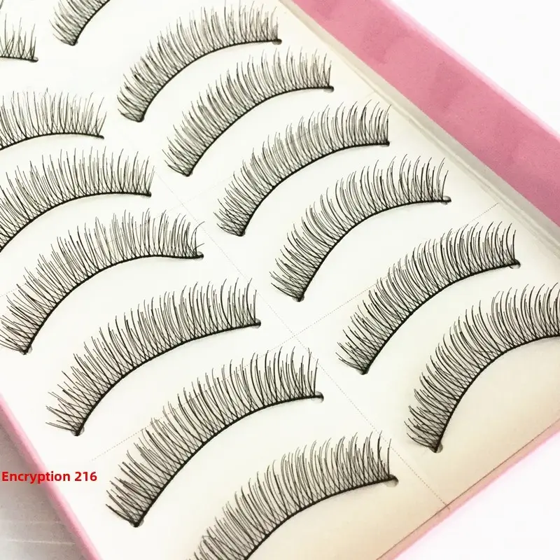 False Eyelashes 10 Pairs Natural Cross Nude Makeup - Image 6