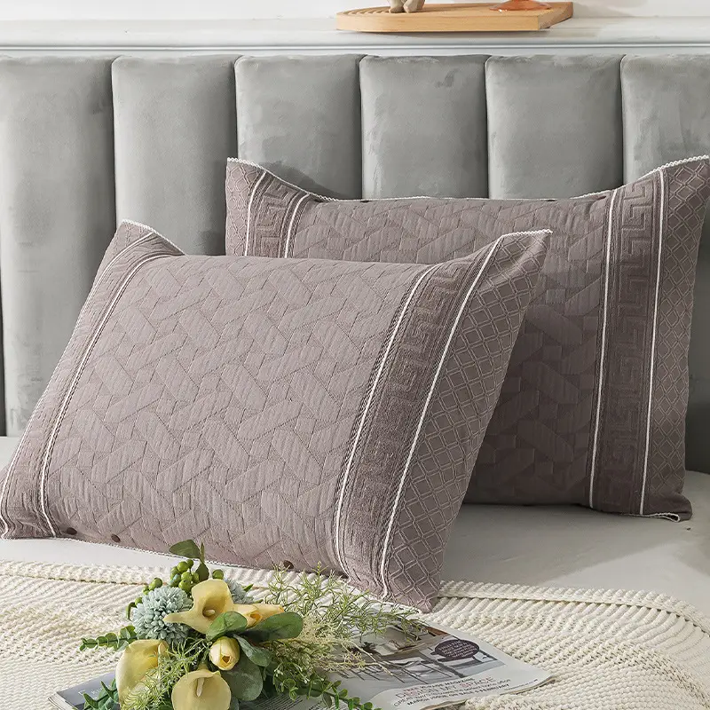 Cotton Gauze Pillowcase Purple Snap-Fixed All-Season - Image 16