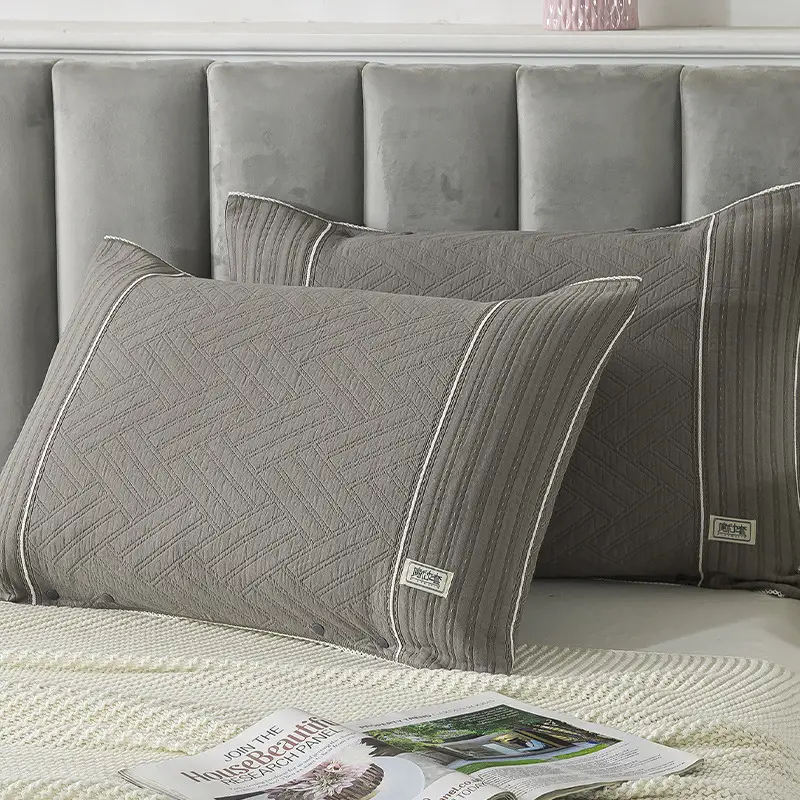 Cotton Gauze Pillowcase Purple Snap-Fixed All-Season - Image 4