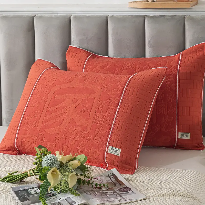 Cotton Gauze Pillowcase Purple Snap-Fixed All-Season - Image 6