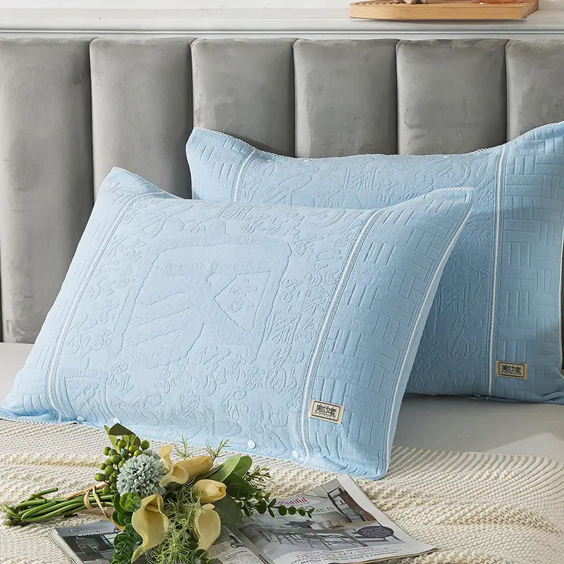 Cotton Gauze Pillowcase Purple Snap-Fixed All-Season - Image 7