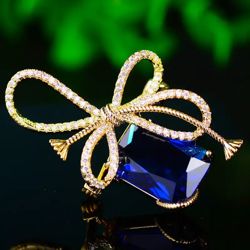 Two Butterfly Zircon Brooch Pin for Women - Image 5