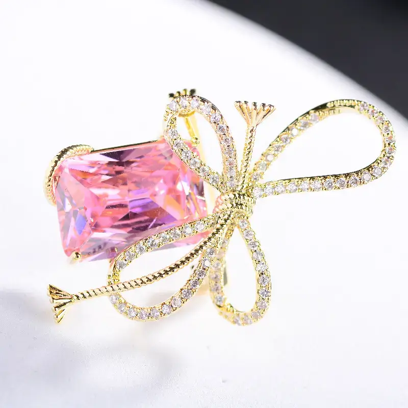 Two Butterfly Zircon Brooch Pin for Women - Image 2