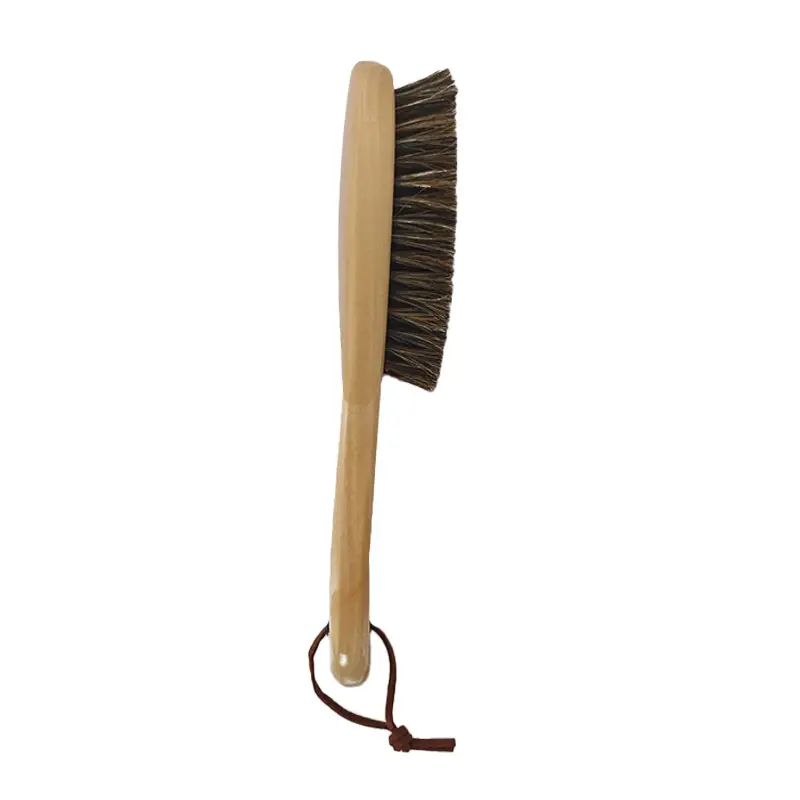 Factory Direct Solid Wood Horse Hair Brush Long Handle - Image 2