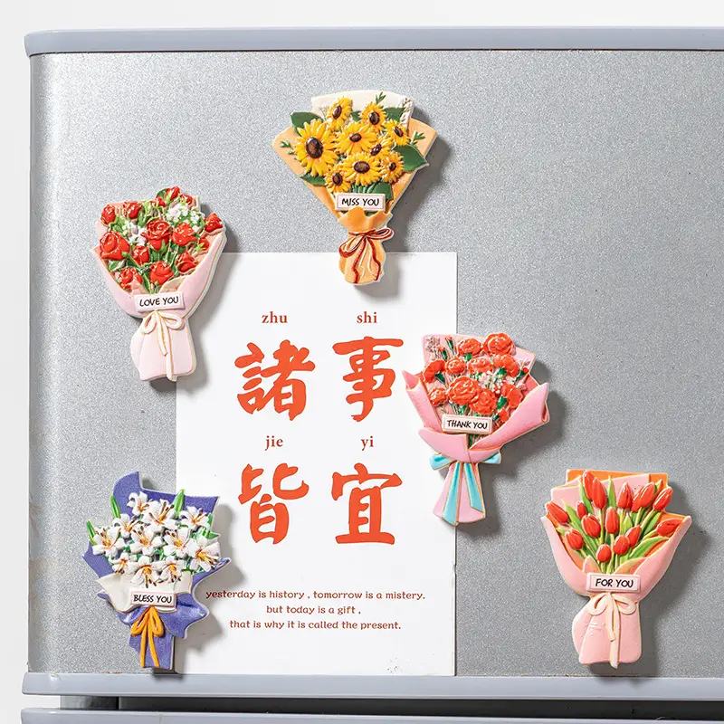 3D Resin Bouquet Magnet for Refrigerator Decor - Image 19
