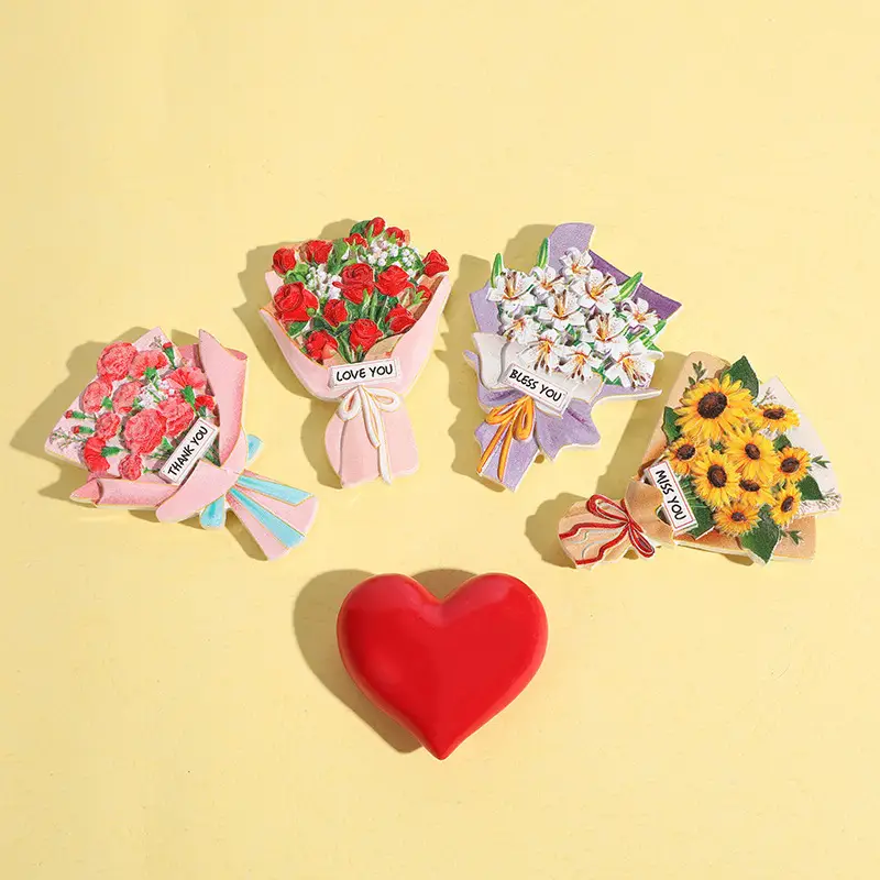 3D Resin Bouquet Magnet for Refrigerator Decor — feature 17