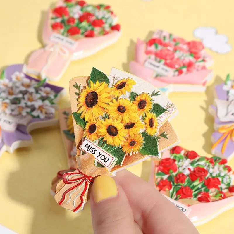 3D Resin Bouquet Magnet for Refrigerator Decor — feature 19