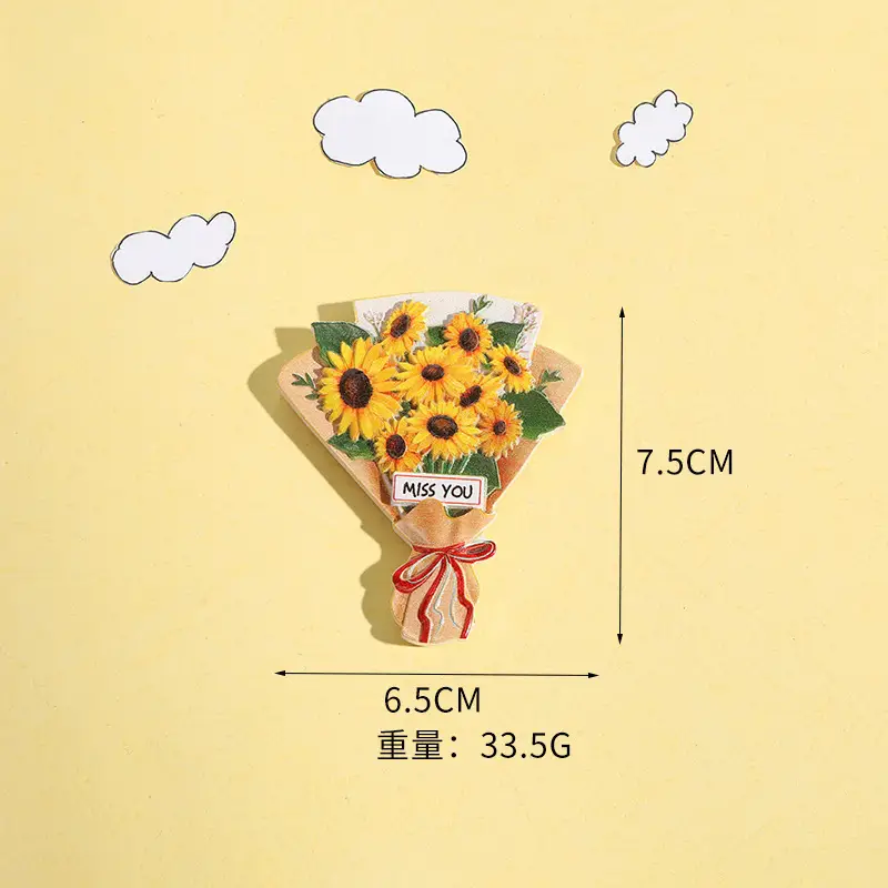 3D Resin Bouquet Magnet for Refrigerator Decor — feature 21