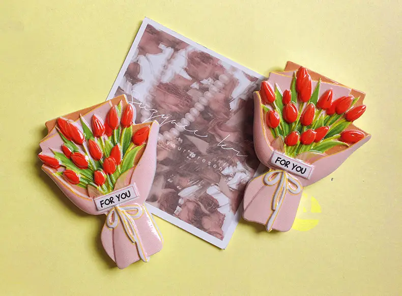 3D Resin Bouquet Magnet for Refrigerator Decor — feature 22