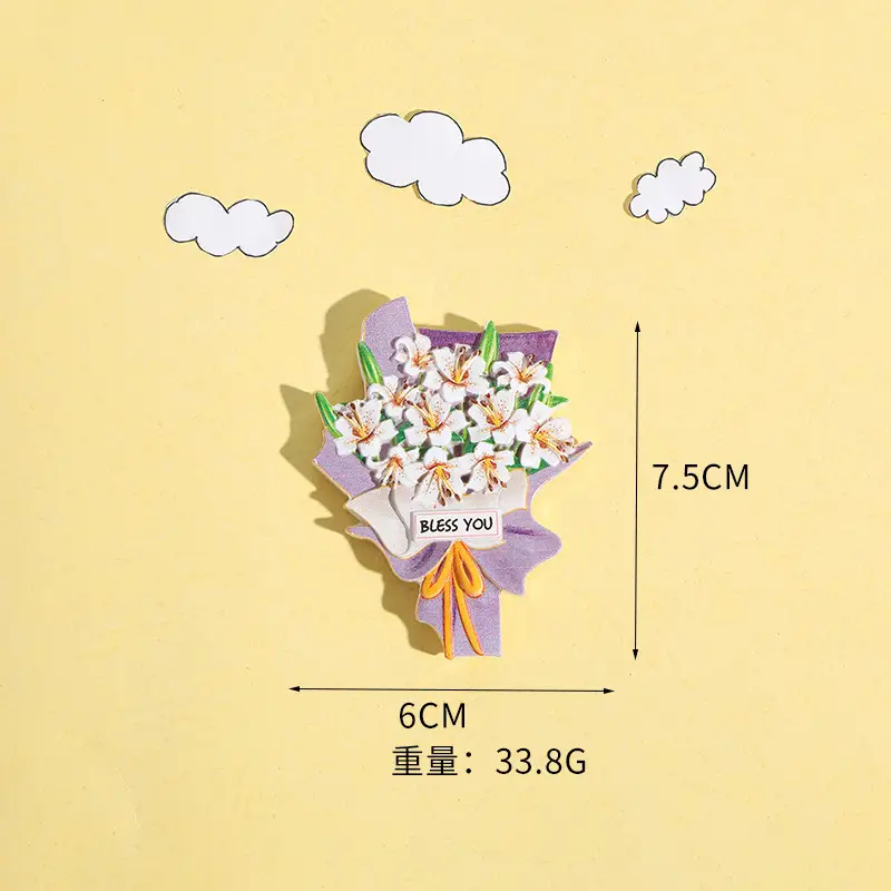 3D Resin Bouquet Magnet for Refrigerator Decor - Image 8