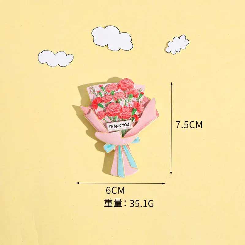 3D Resin Bouquet Magnet for Refrigerator Decor - Image 9