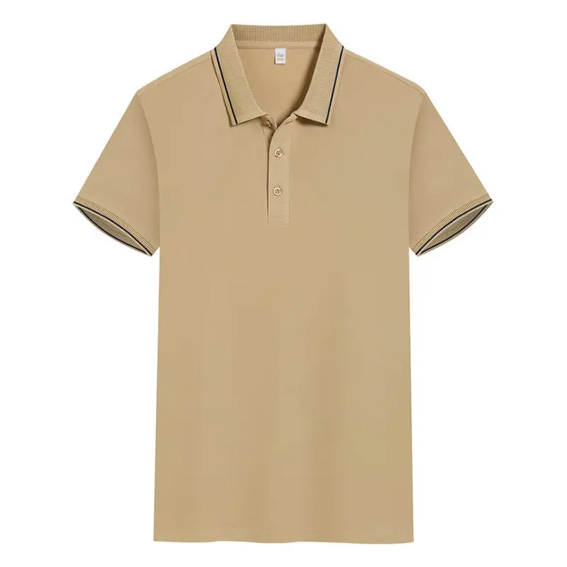 Light Blue Polo Shirt with White Trim for Men - Image 13