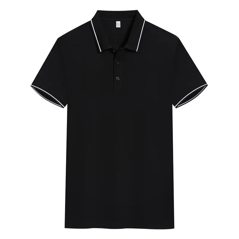 Light Blue Polo Shirt with White Trim for Men - Image 7