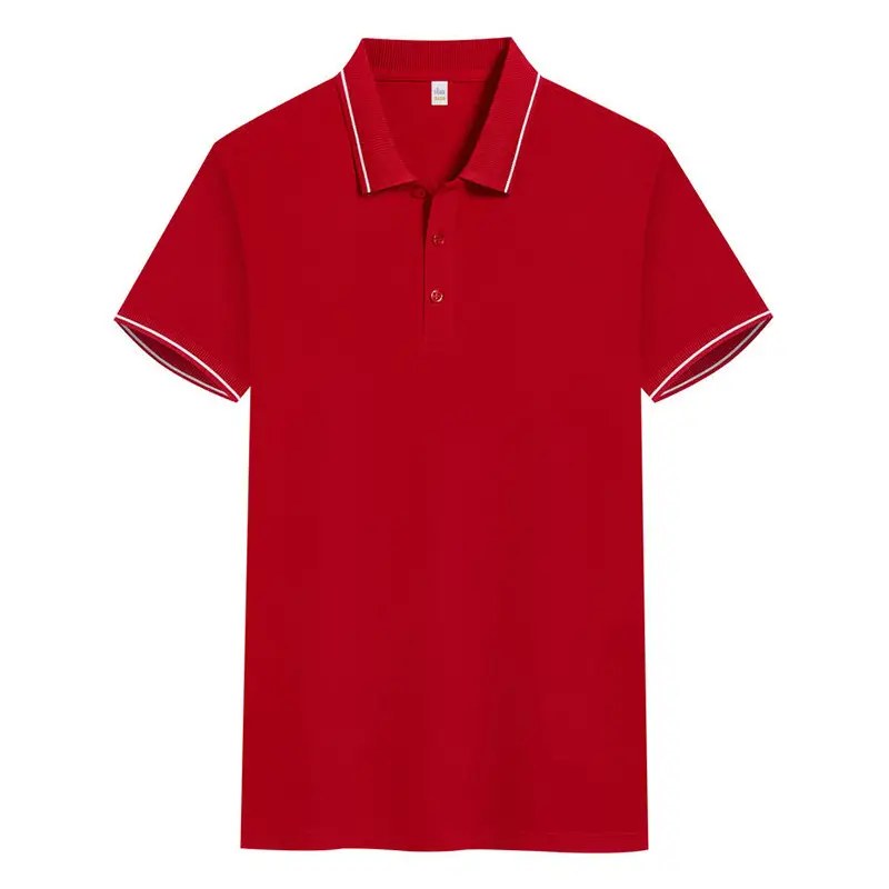 Light Blue Polo Shirt with White Trim for Men - Image 9
