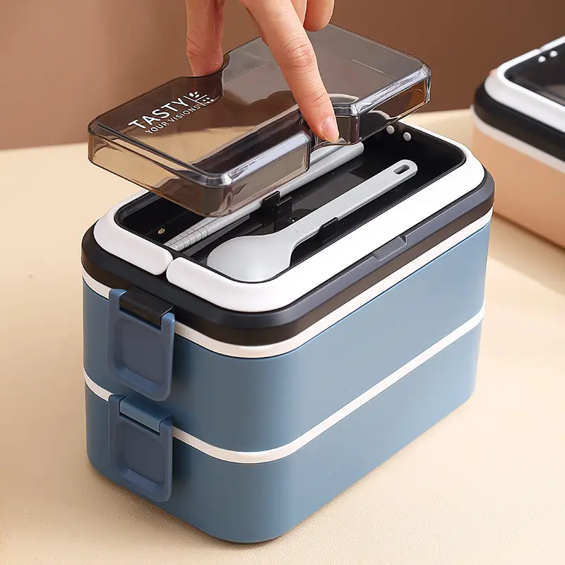 304 Stainless Steel Lunch Box Blue Portable Water Filled - Image 9