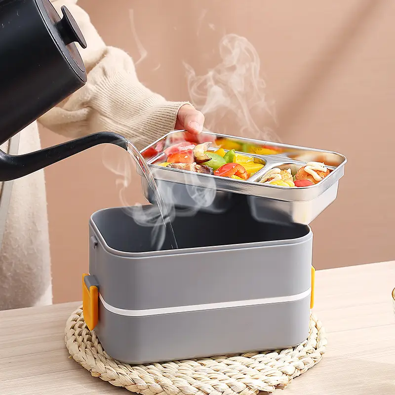 304 Stainless Steel Lunch Box Blue Portable Water Filled - Image 10