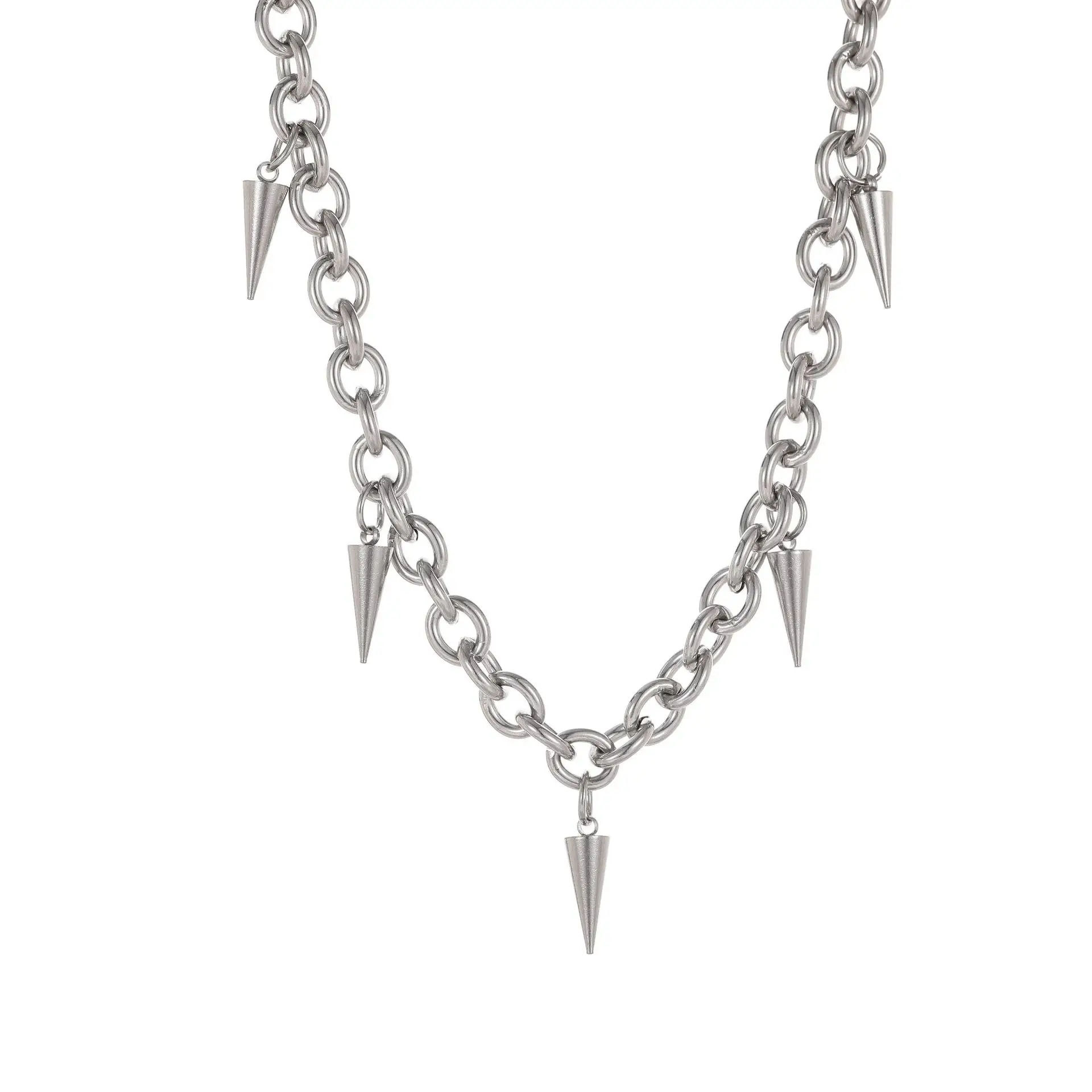 Men's Titanium Steel Tassel Necklace Punk Hip-hop Luxury Collar — feature 7