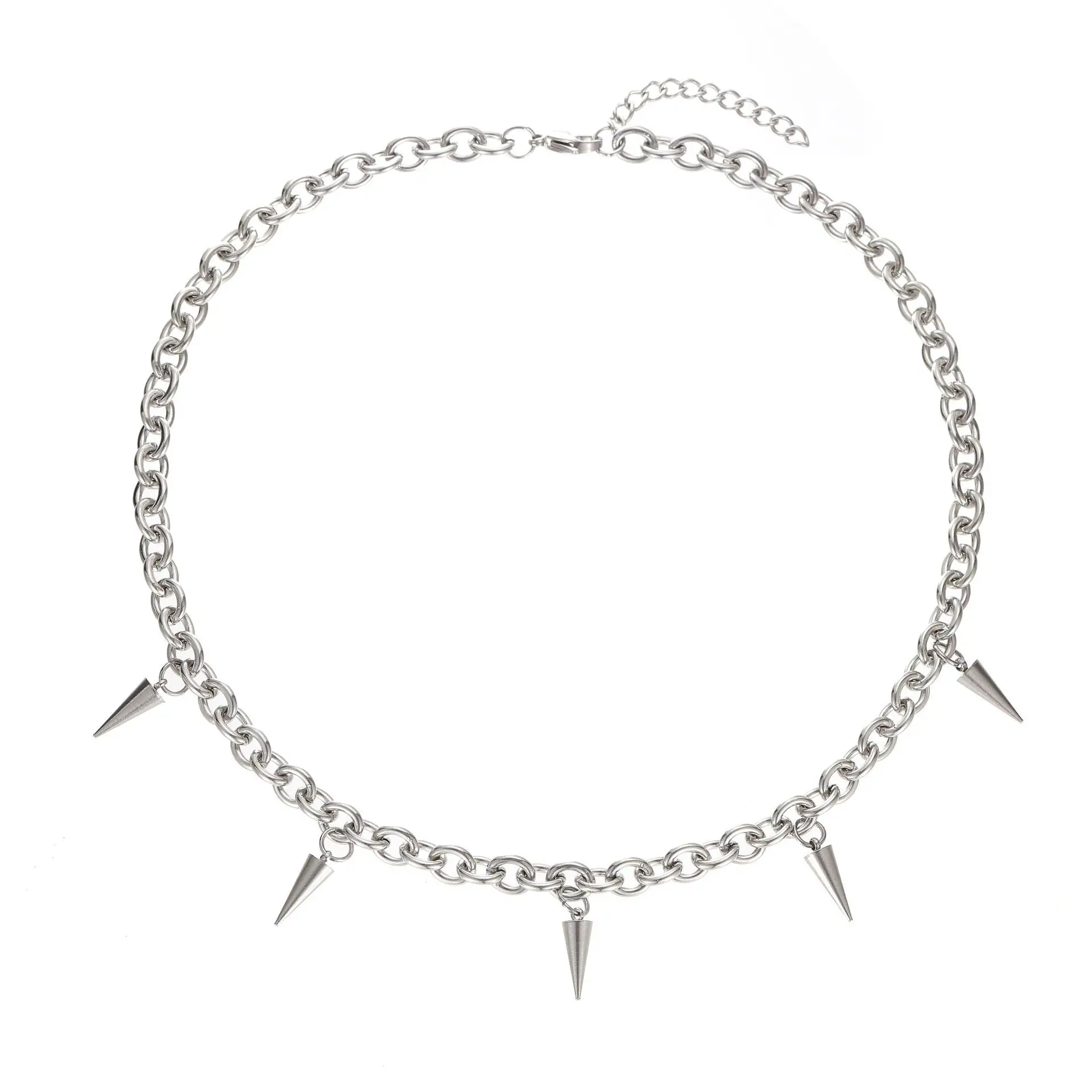 Men's Titanium Steel Tassel Necklace Punk Hip-hop Luxury Collar — feature 8