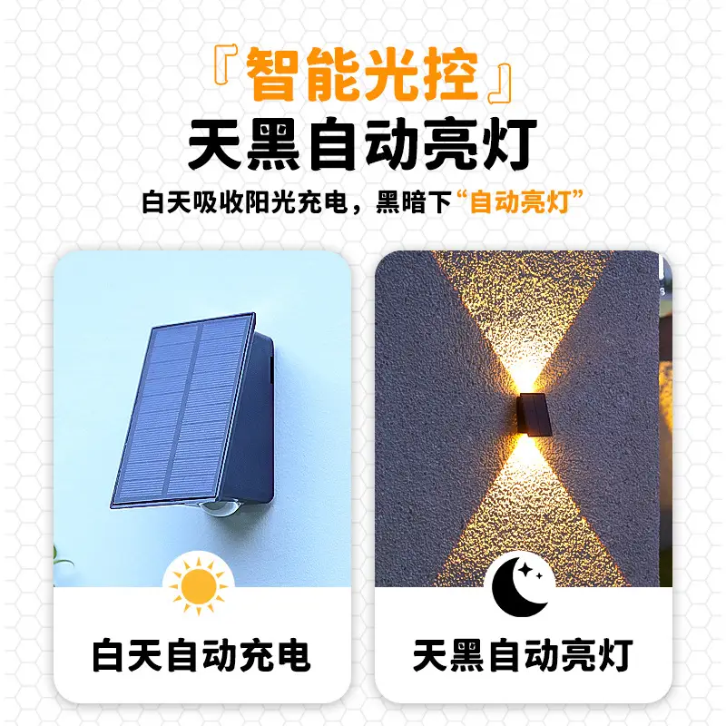 Solar Wall Lamp LED Outdoor Garden Decor - Image 6