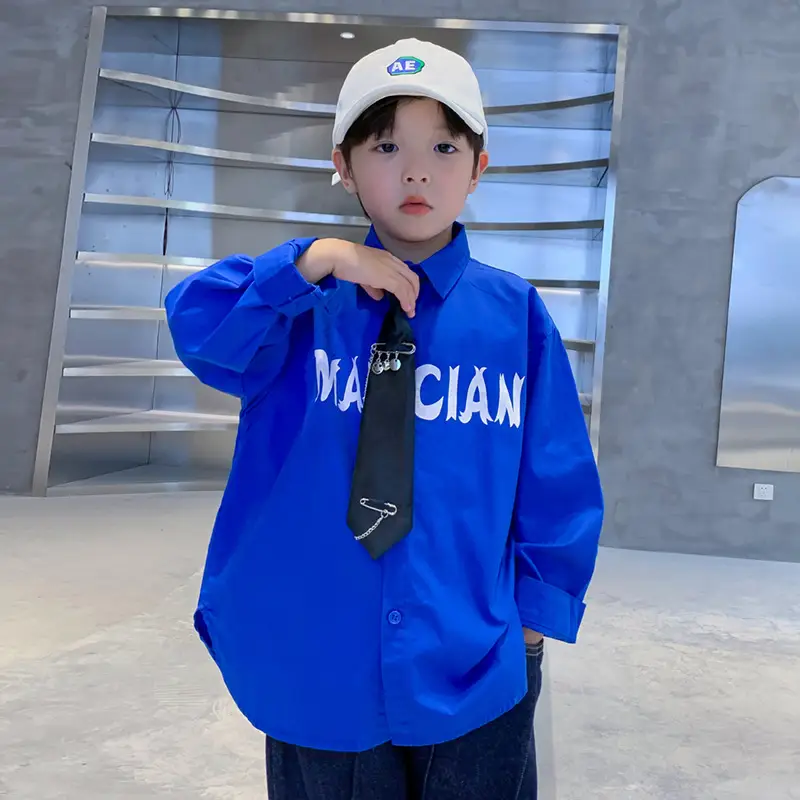 Kids Korean Style Mask Shirt Large Autumn 2024