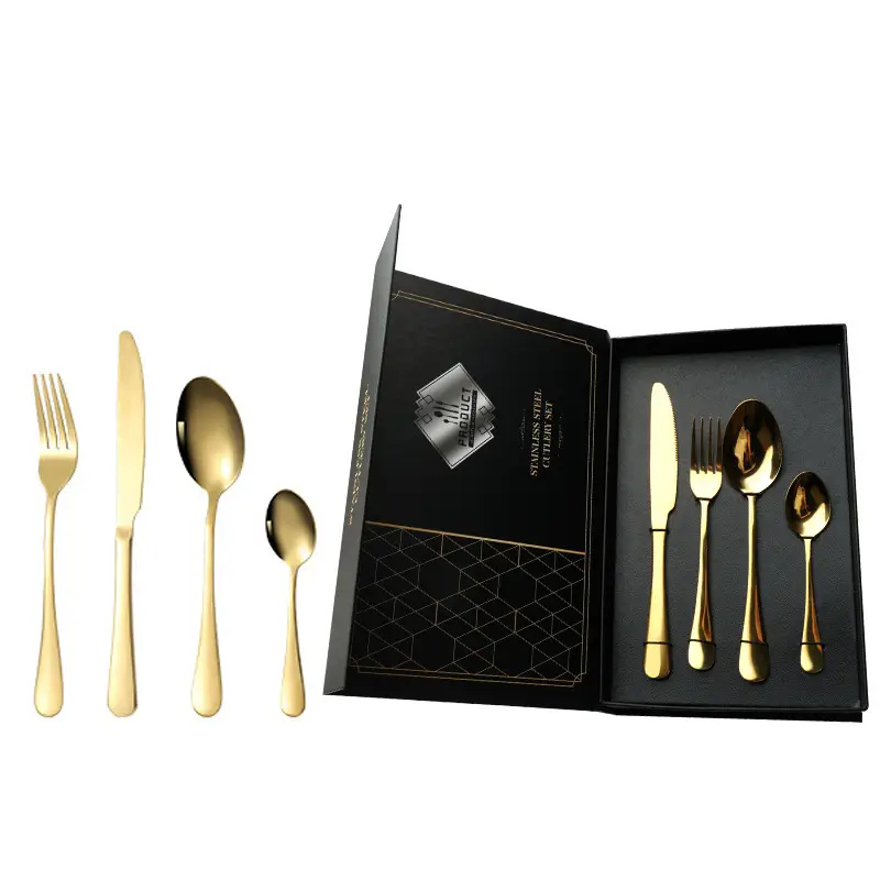 1010 Super Dazzling Steak Knife Dessert Spoon Set - Image 3