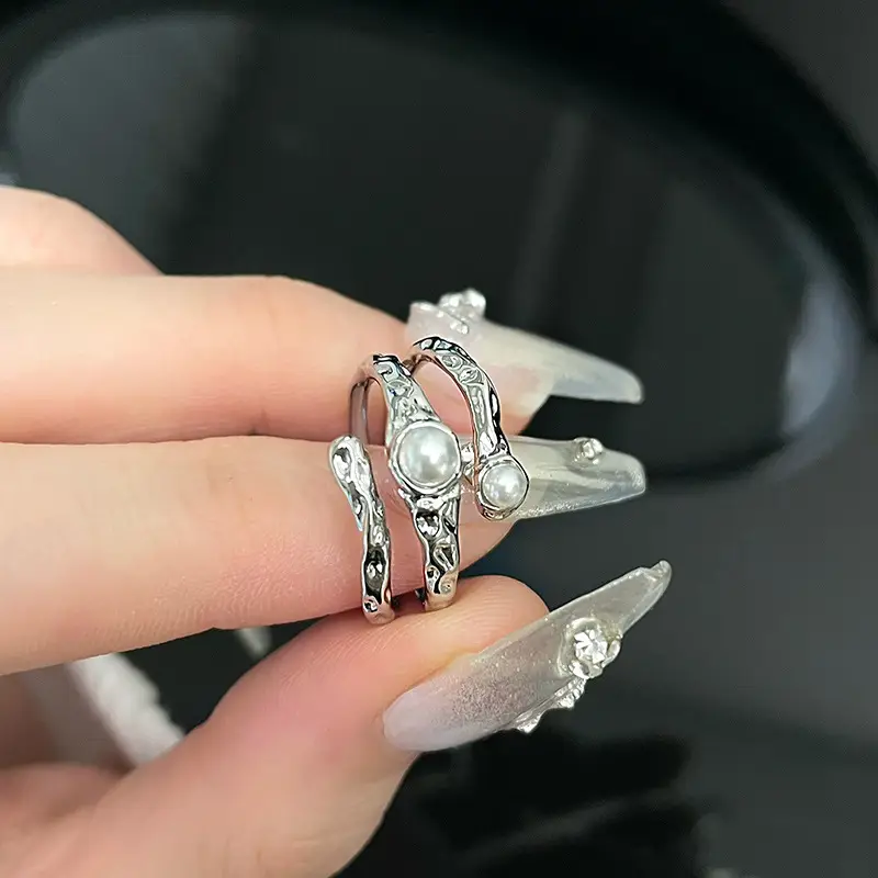 Moonstone Ring with Star Design Silver Plated - Image 8